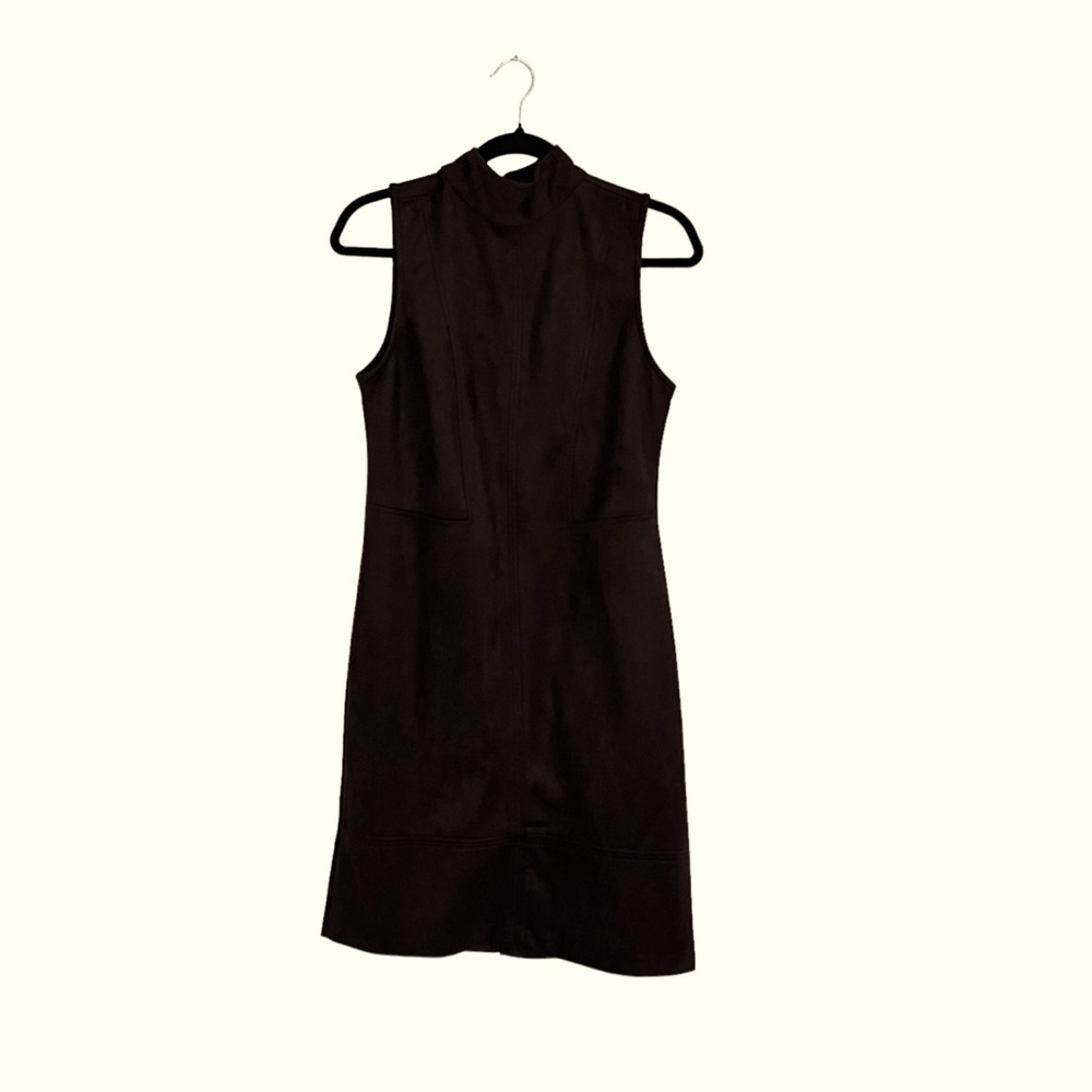 Halogen Brown Mock Neck Sleeveless Sheath Dress, Size S, NWOT $10